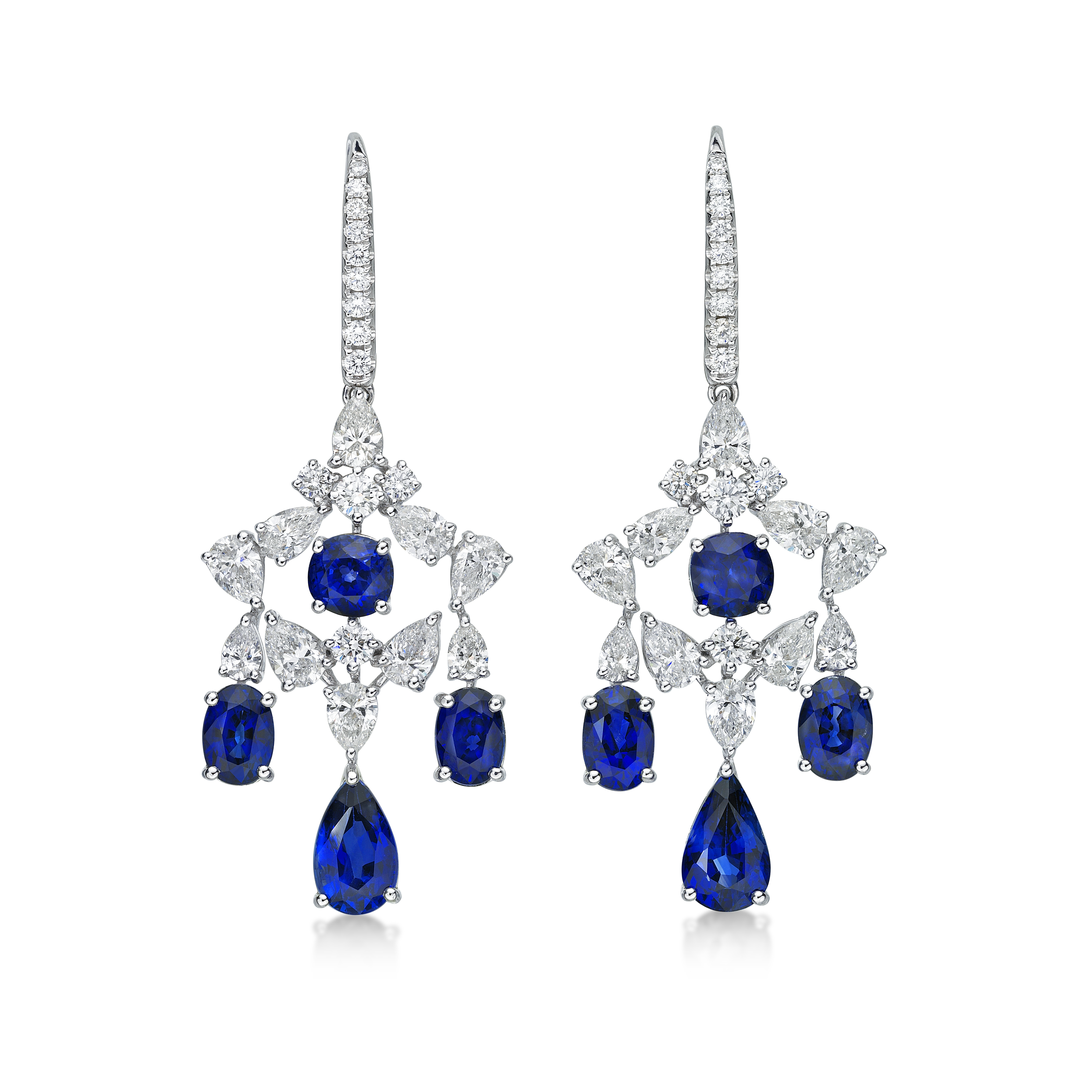 MIXED SHAPE BLUE SAPPHIRE EARRING | KAHN High Jewellery